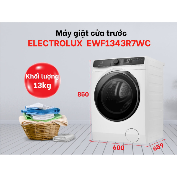 Máy giặt Electrolux 13 kg UltimateCare 700 Inverter EWF1343R7WC 